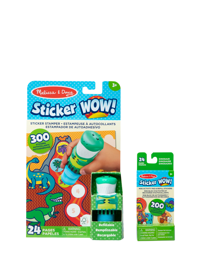 Melissa & Doug Sticker WOW Dinosaur Activity Pad Set, imported from the UK