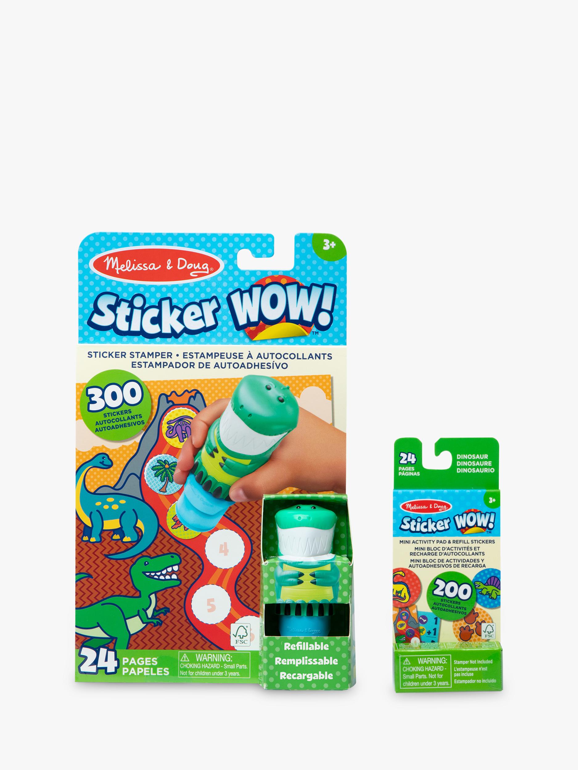 Melissa & Doug Sticker WOW Dinosaur Activity Pad Set, imported from the UK