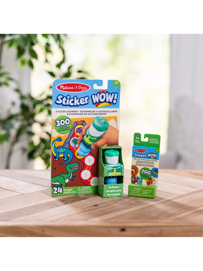 Melissa & Doug Sticker WOW Dinosaur Activity Pad Set, imported from the UK