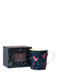 Sara Miller fine china mug Hummingbird Paradise navy 344ml - British product