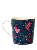 Sara Miller fine china mug Hummingbird Paradise navy 344ml - British product