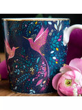 Sara Miller fine china mug Hummingbird Paradise navy 344ml - British product