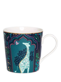 Sara Miller fine china mugs with 22ct gold detailing, set of 4, 344ml (British brand)