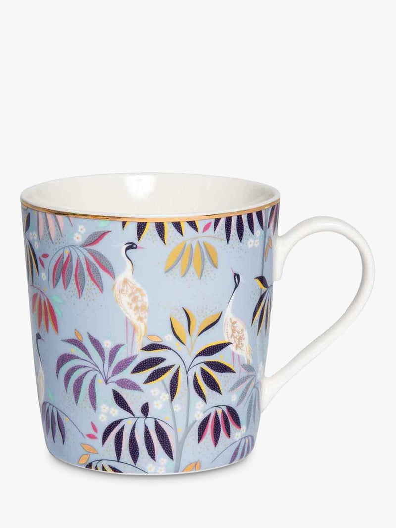 Sara Miller fine china mugs with 22ct gold detailing, set of 4, 344ml (British brand)