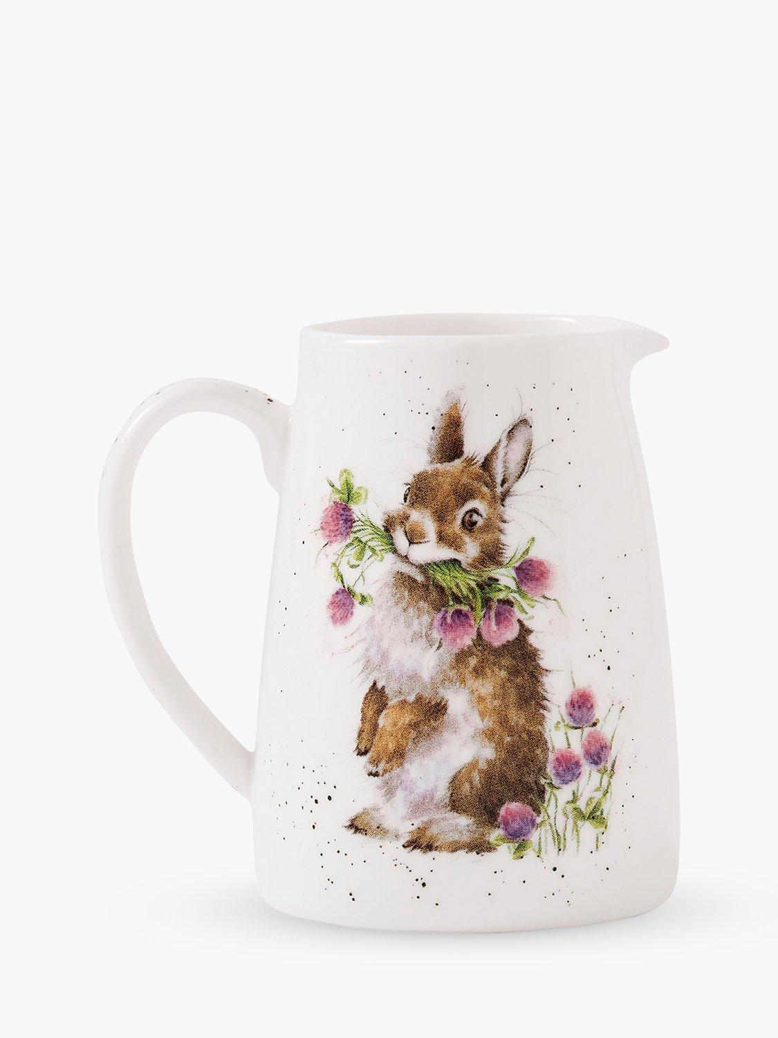 Wrendale Designs fine china posy jug with rabbit illustration 125ml (British brand)
