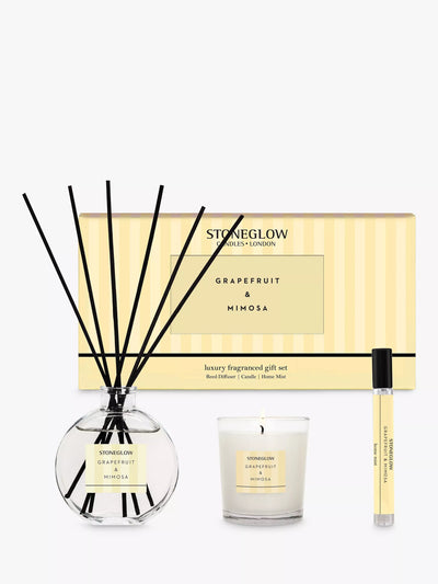 John Lewis Stoneglow Modern Classics Grapefruit & Mimosa Home Fragrance Gift Set- Buy online at McGrocer