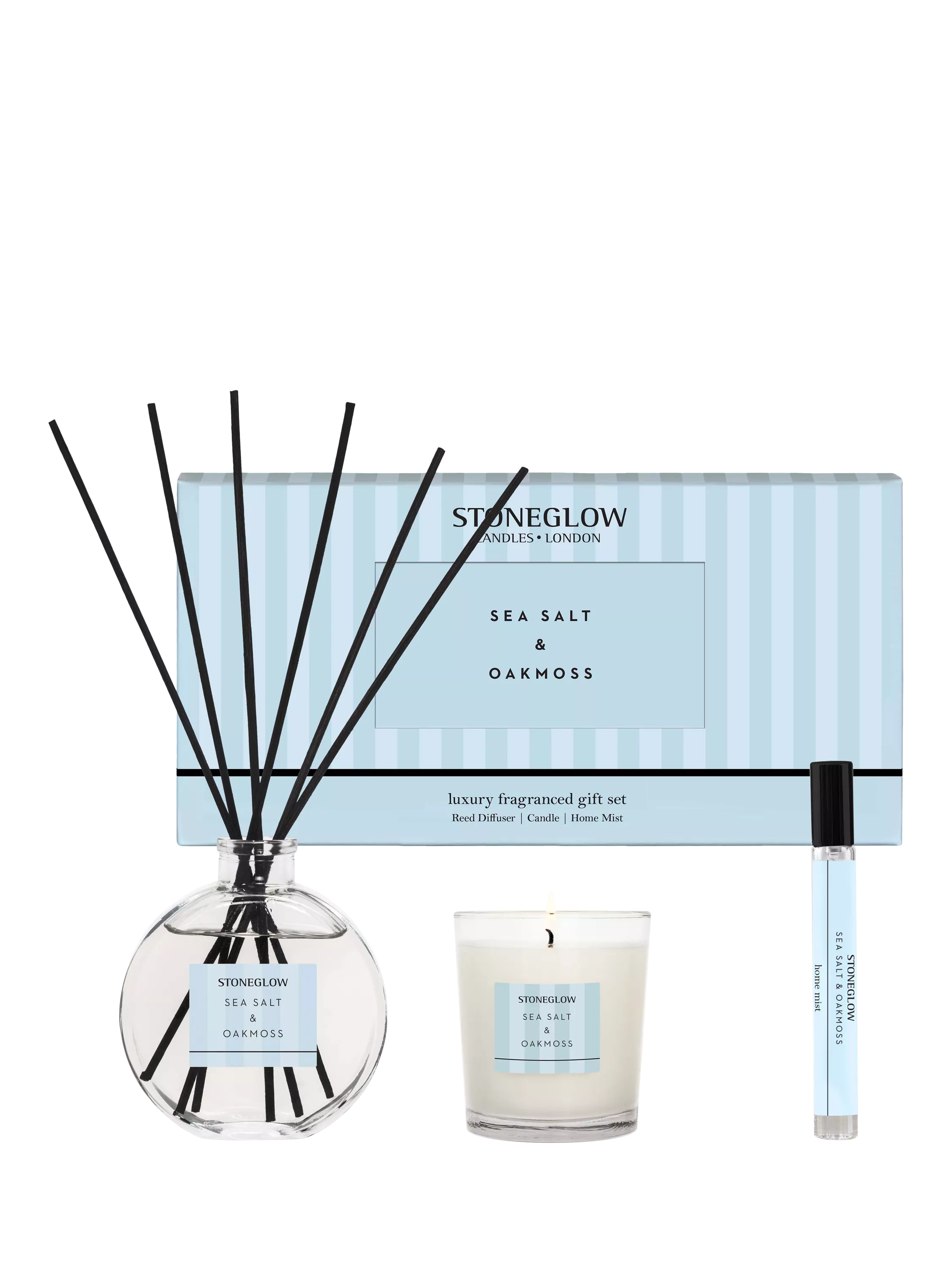 Stoneglow Raumduft-Geschenkset Meersalz & Eichenmoos - Britisches Produkt