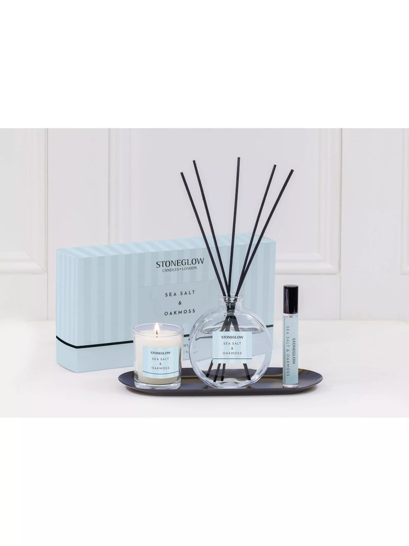 Stoneglow home fragrance gift set Sea Salt & Oakmoss - British product