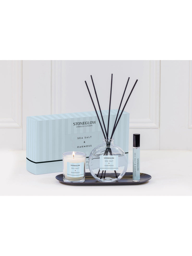 Stoneglow home fragrance gift set Sea Salt & Oakmoss - British product