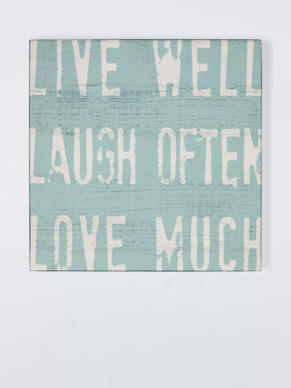 Hollie Garrett Live Well framed print blue 55x55cm, UK version