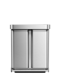 Simplehuman recycling pedal bin brushed stainless steel 58L, imported from the UK