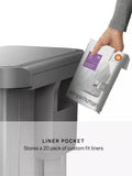 Simplehuman recycling pedal bin brushed stainless steel 58L, imported from the UK