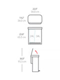 Simplehuman recycling pedal bin brushed stainless steel 58L, imported from the UK