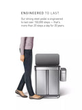 Simplehuman recycling pedal bin brushed stainless steel 58L, imported from the UK