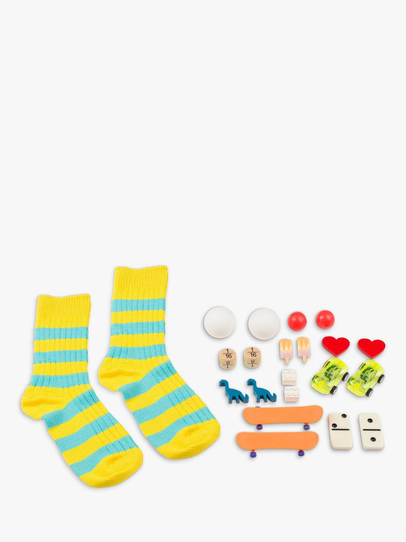 Esdevium Junior Sock Matching Game for Kids with Color and Letter Rounds - British product
