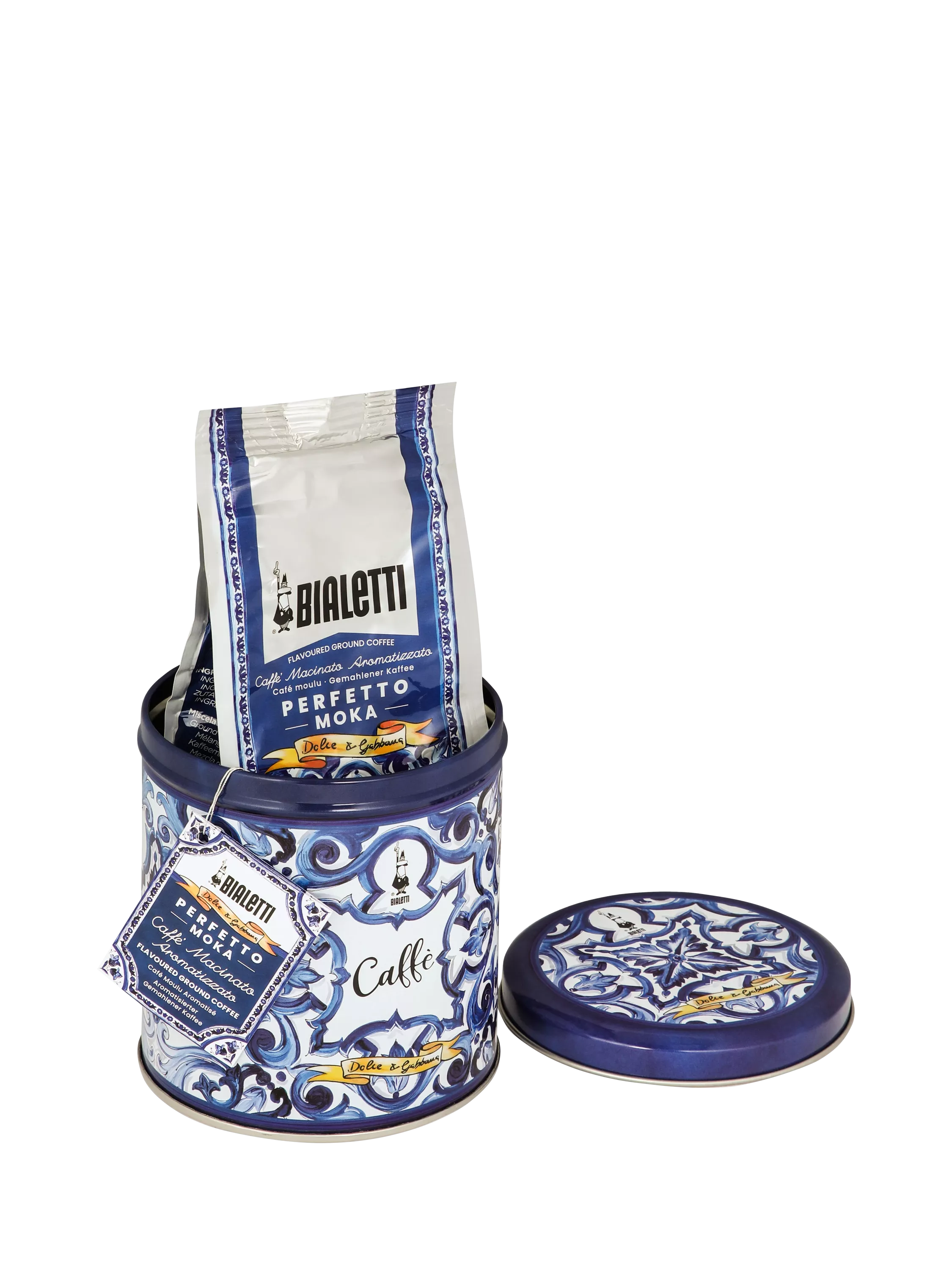 Bialetti Dolce & Gabbana Mediterranean Blue Perfetto Moka Autentico ground coffee 200g - British product