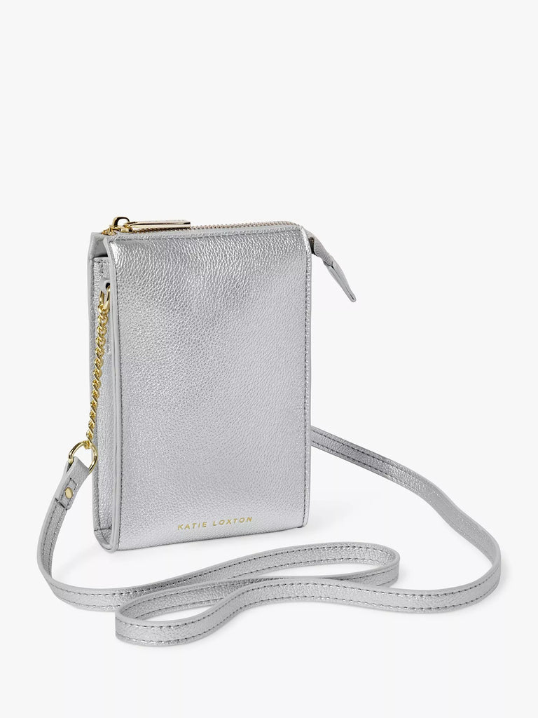 Katie Loxton Zana Slim Crossbody Bag, Silver