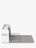 Umbra folding dish rack with cutlery sections and caddy base, white (British brand)