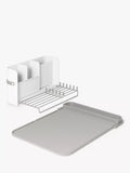 Umbra folding dish rack with cutlery sections and caddy base, white (British brand)