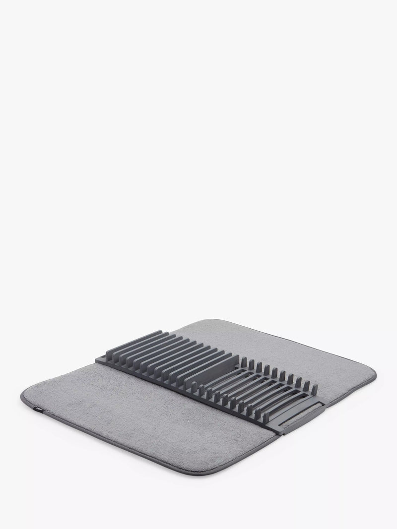 Umbra UDry Dish Rack with Drying Mat - Charcoal
