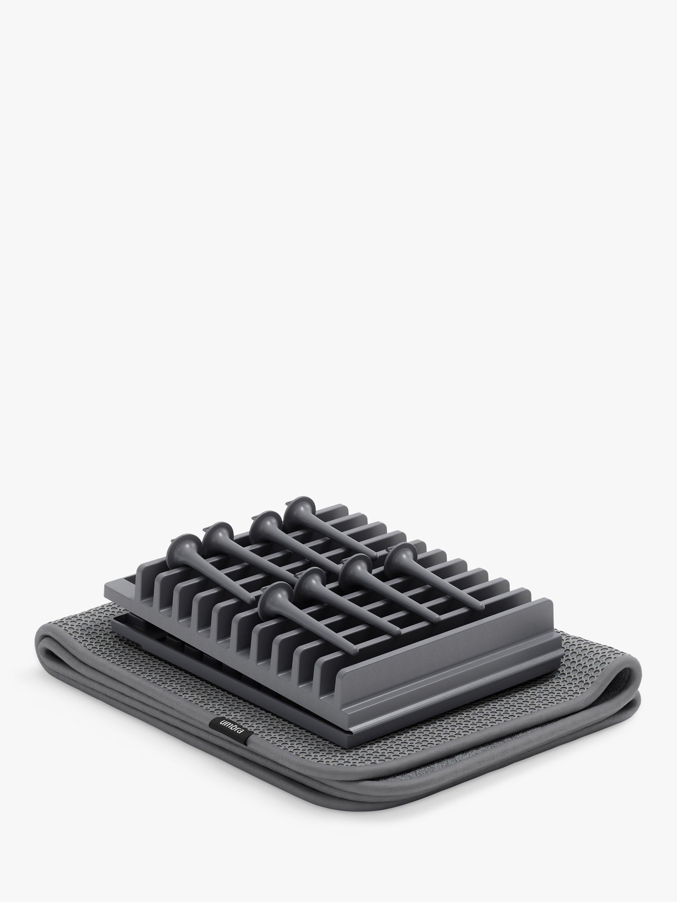 Étagère à chevilles Umbra UDry avec tapis charcoal (marque britannique)