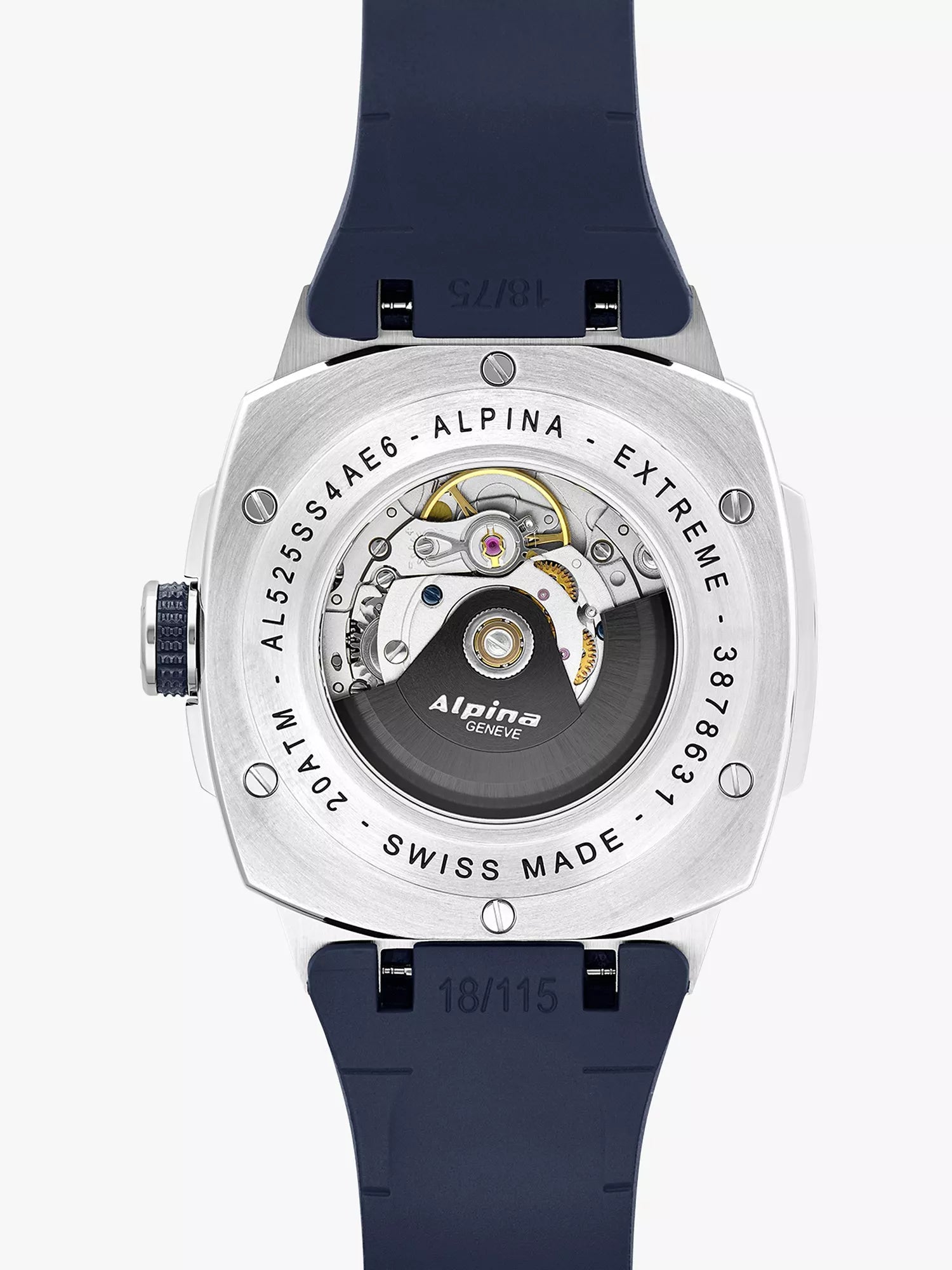 Alpina Alpiner Extreme automatic watch blue rubber strap (British brand)