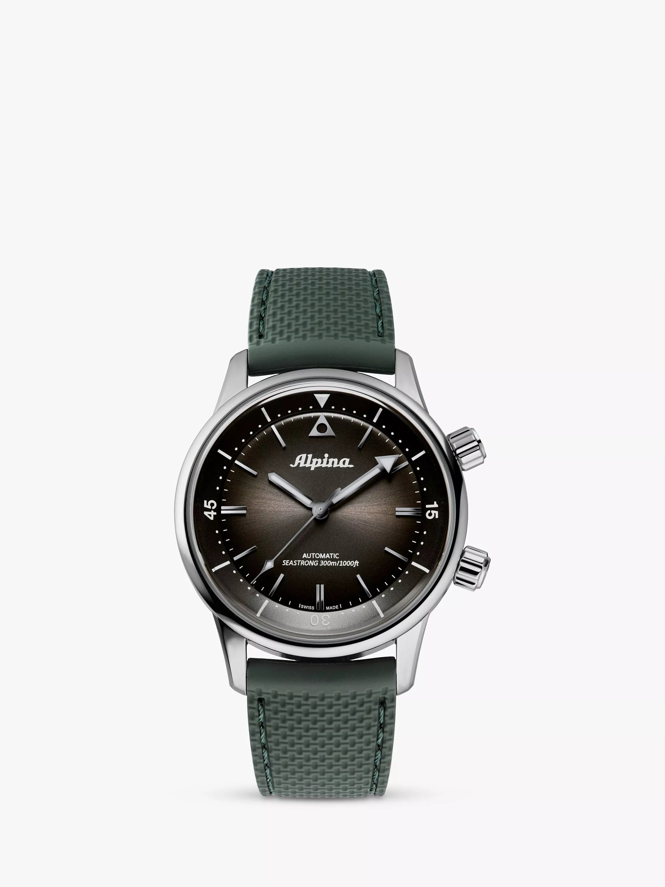 Alpina Seastrong Diver 300 Heritage leather strap watch 42mm - British product