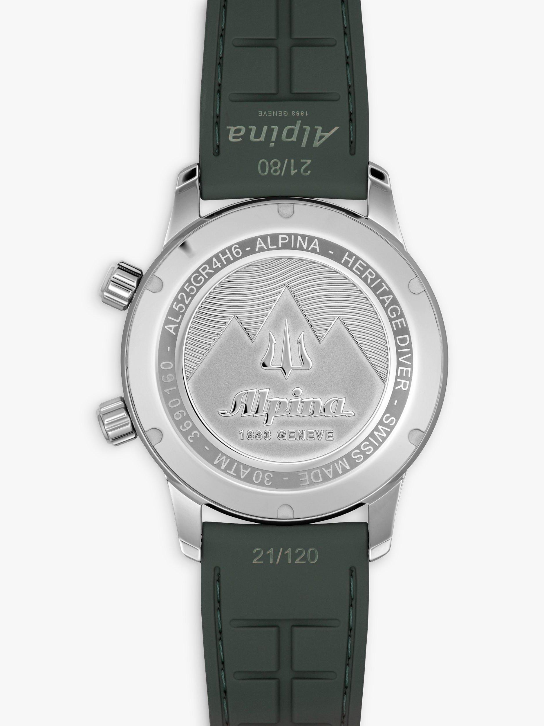 Alpina Seastrong Diver 300 Heritage leather strap watch 42mm - British product