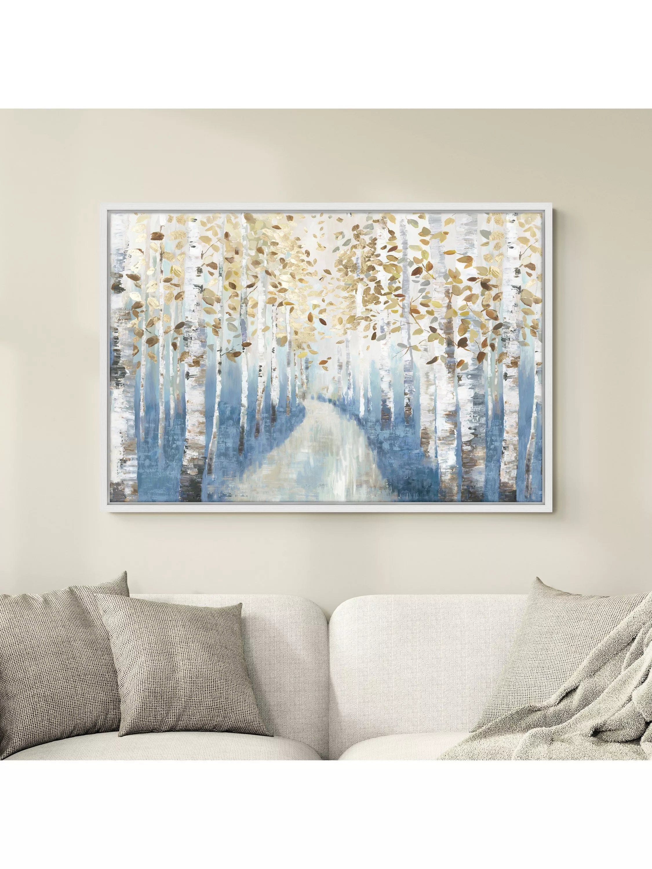 John Lewis 'New Path I' framed canvas print, imported from the UK