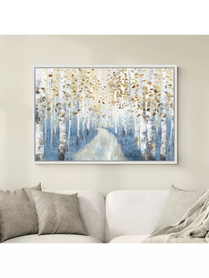 John Lewis 'New Path I' framed canvas print, imported from the UK