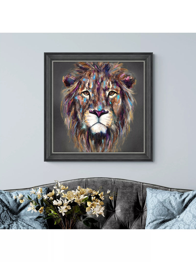 John Lewis framed print 'Kendi' lion 83x83cm, UK version