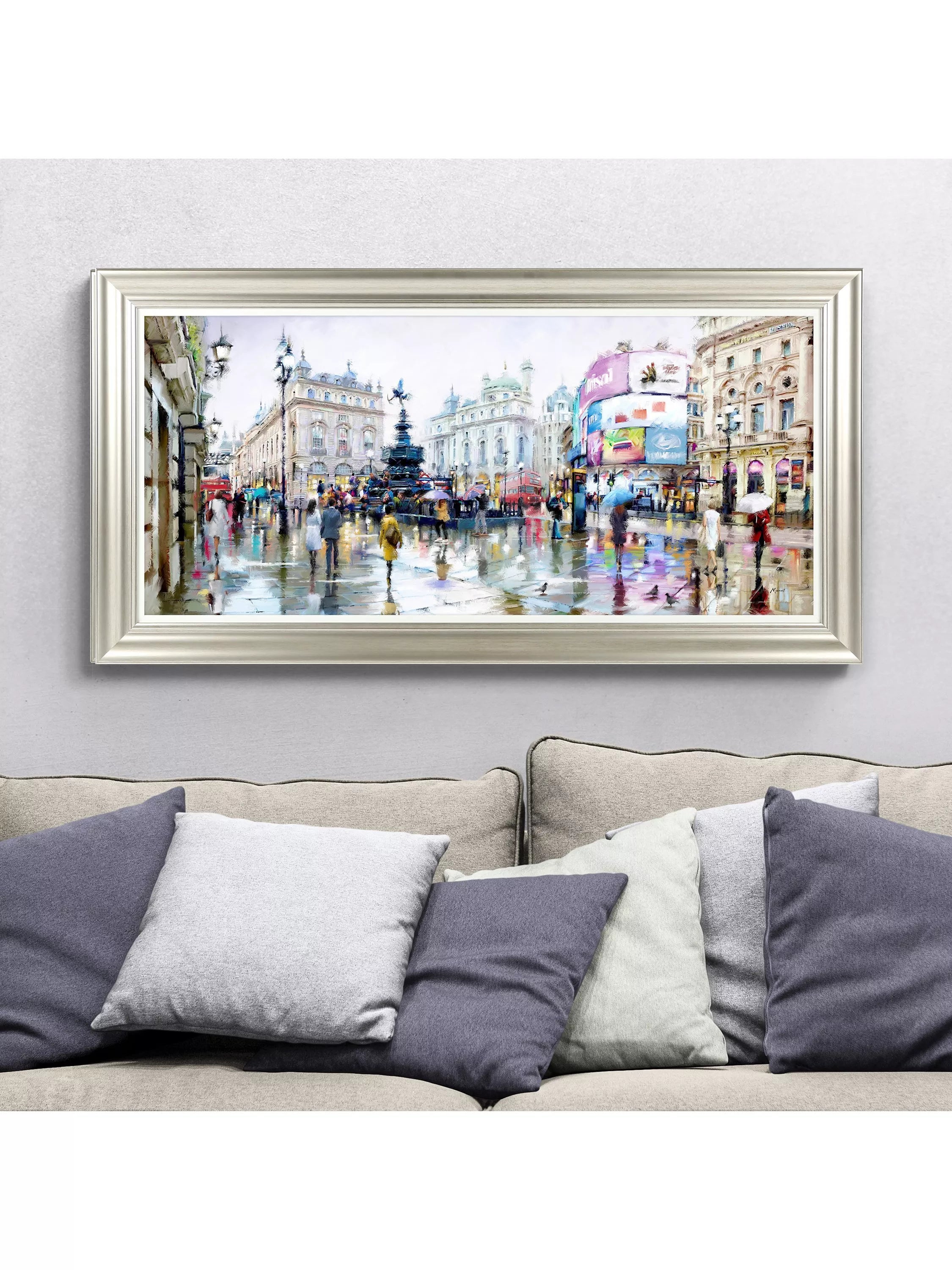 John Lewis framed print Piccadilly Circus 56x111cm, imported from the UK