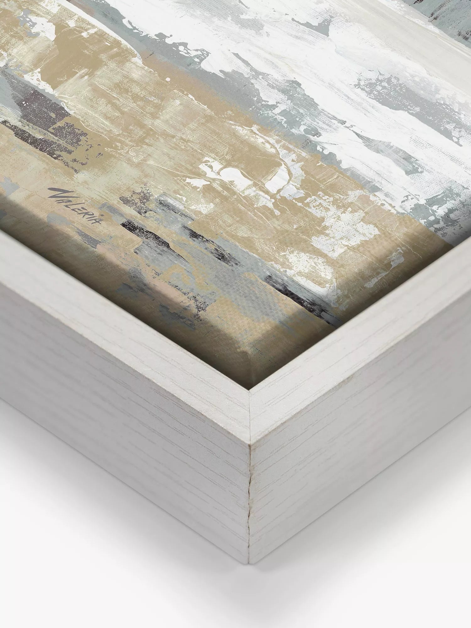 John Lewis framed canvas print East Coast I abstract coastal view 64x64cm - British product