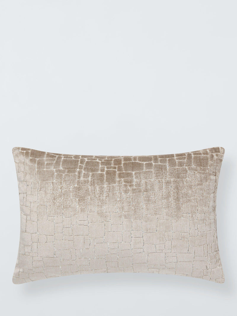 Coussin en velours John Lewis à blocs irréguliers, version britannique