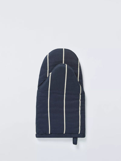 Moufles de four John Lewis Classique Rayures de Boucher, Marine John Lewis