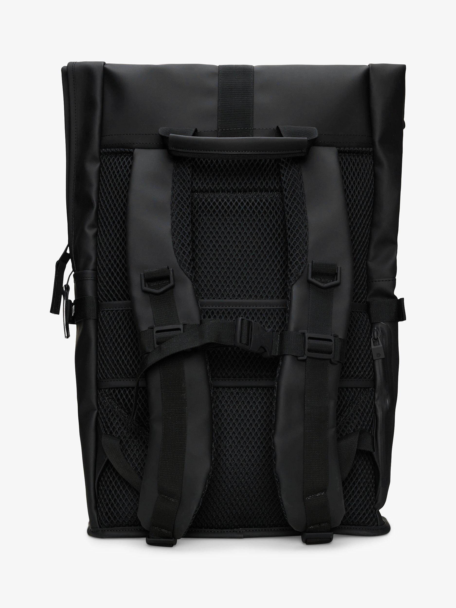 Rains Texel Moulded Backpack 25L Black, imported from the UK