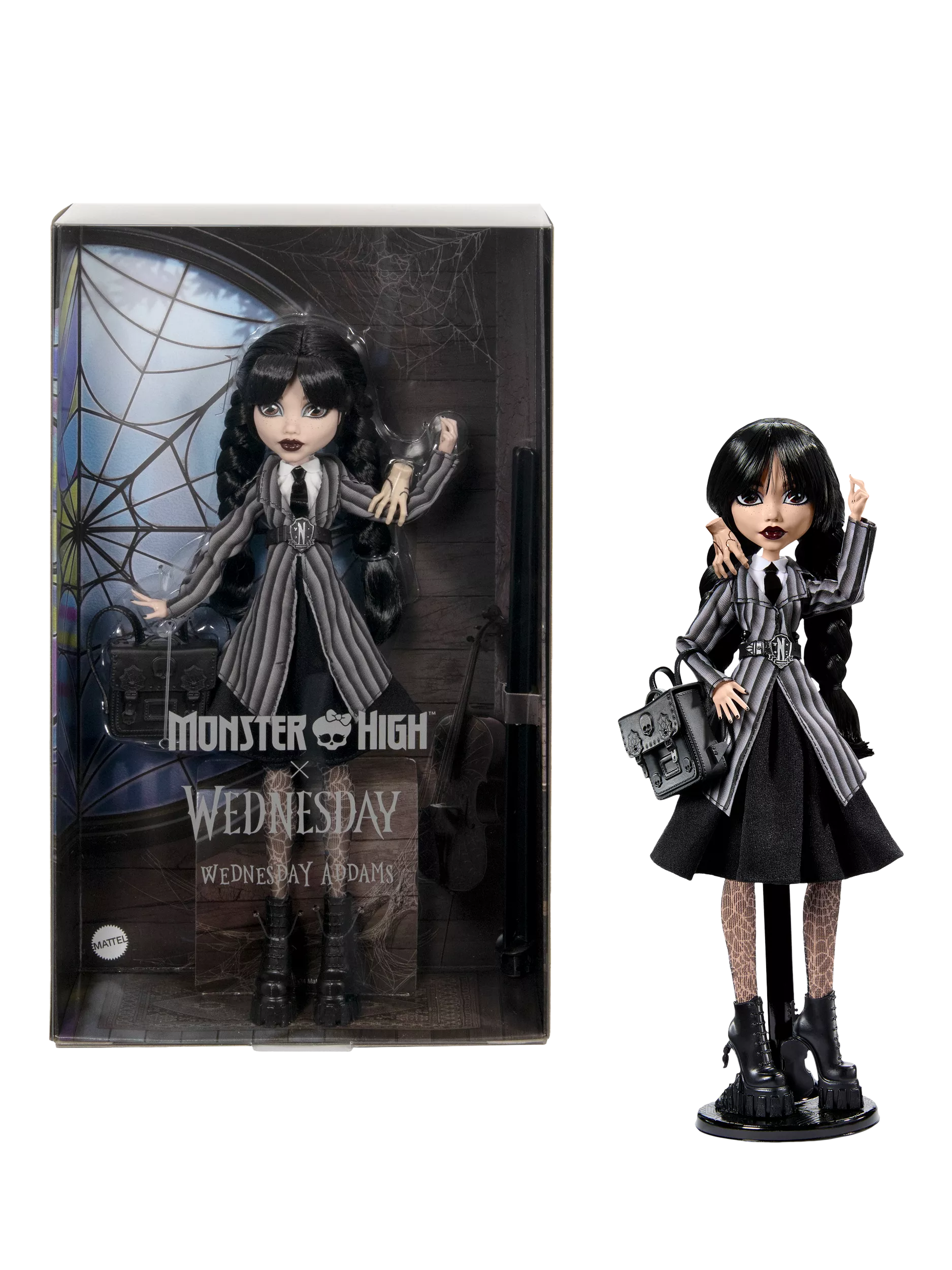 Monster High Wednesday Addams doll 29cm, imported from the UK