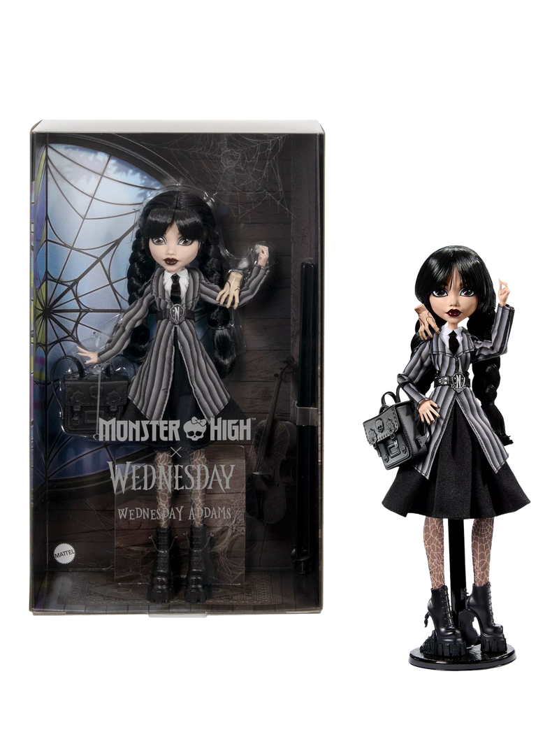 Monster High Wednesday Addams doll 29cm, imported from the UK