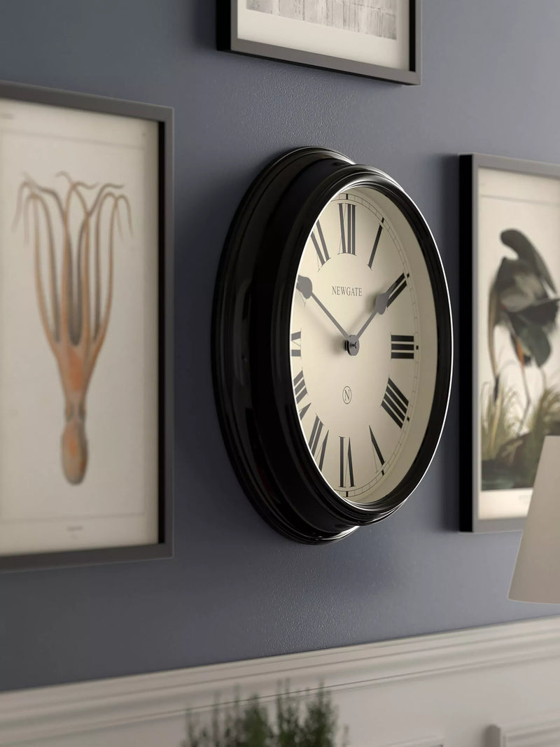 Newgate Notting Hill wall clock 45cm black - British product