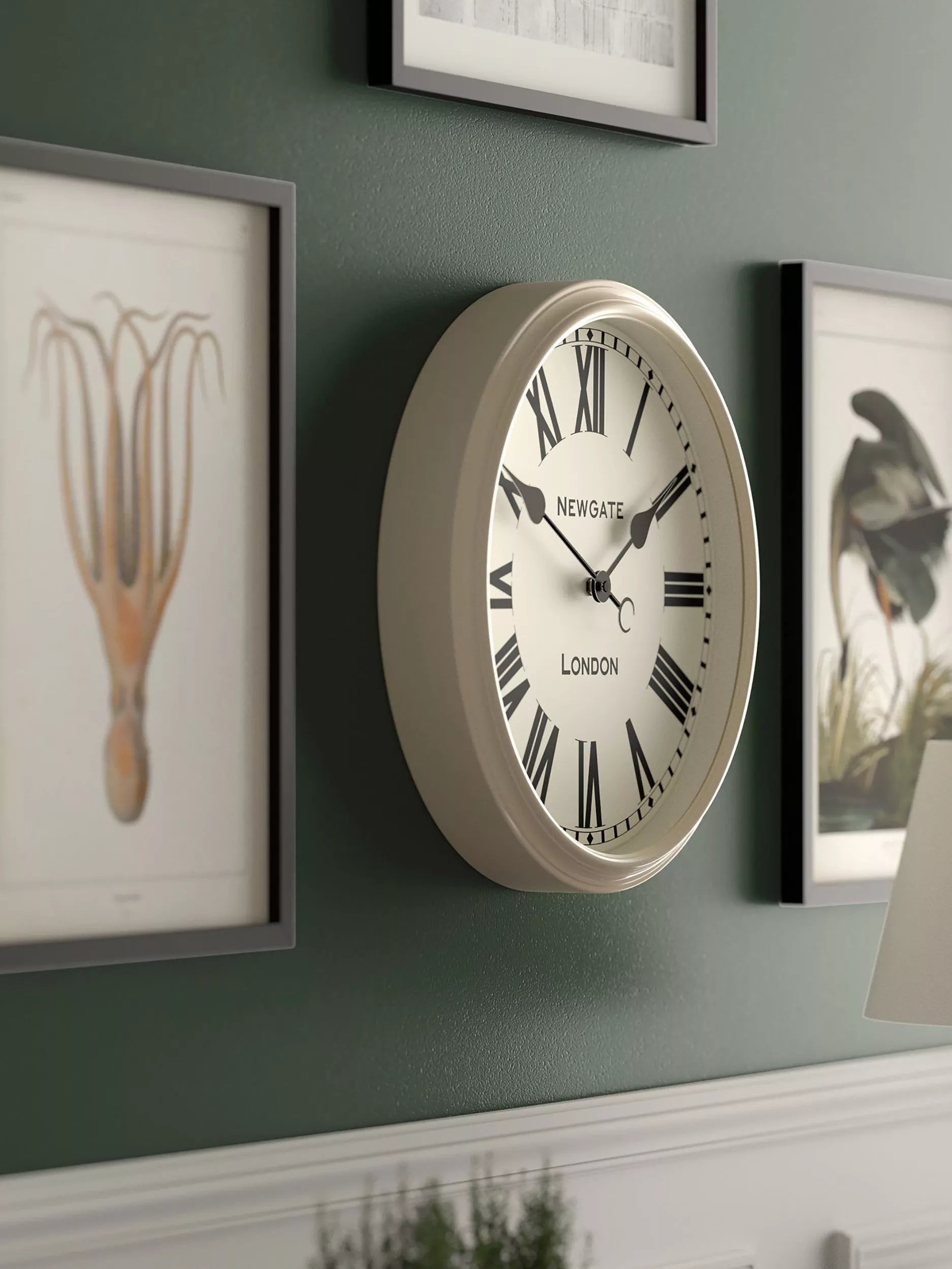 Newgate Spitalfields Roman numeral wall clock 40cm - British product