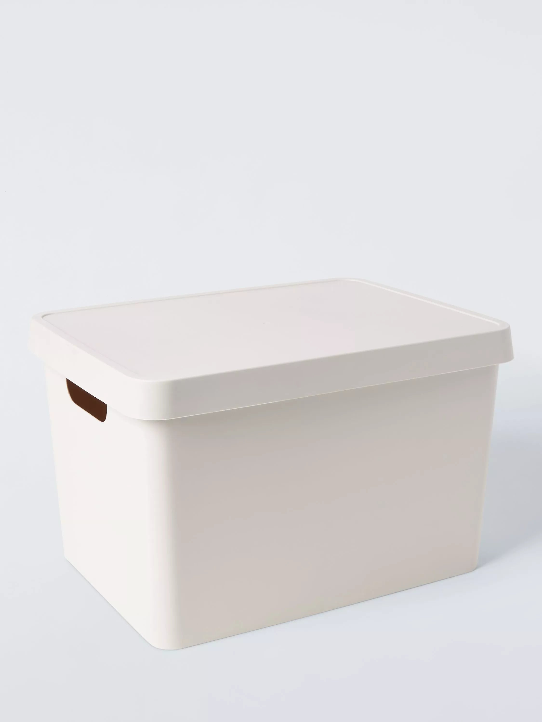 John Lewis Stapelbare Kunststoff-Aufbewahrungsbox mit Deckel, Groß