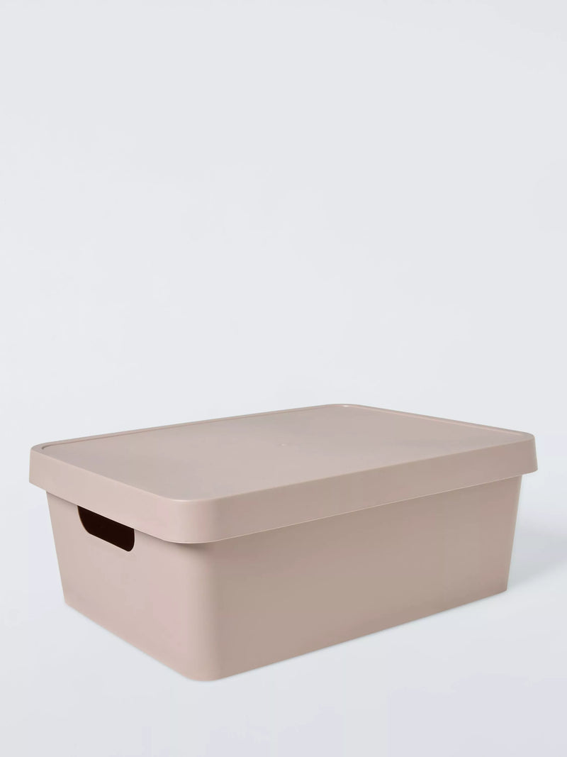 John Lewis Stapelbare Kunststoffbox mit Deckel, mittelgroß