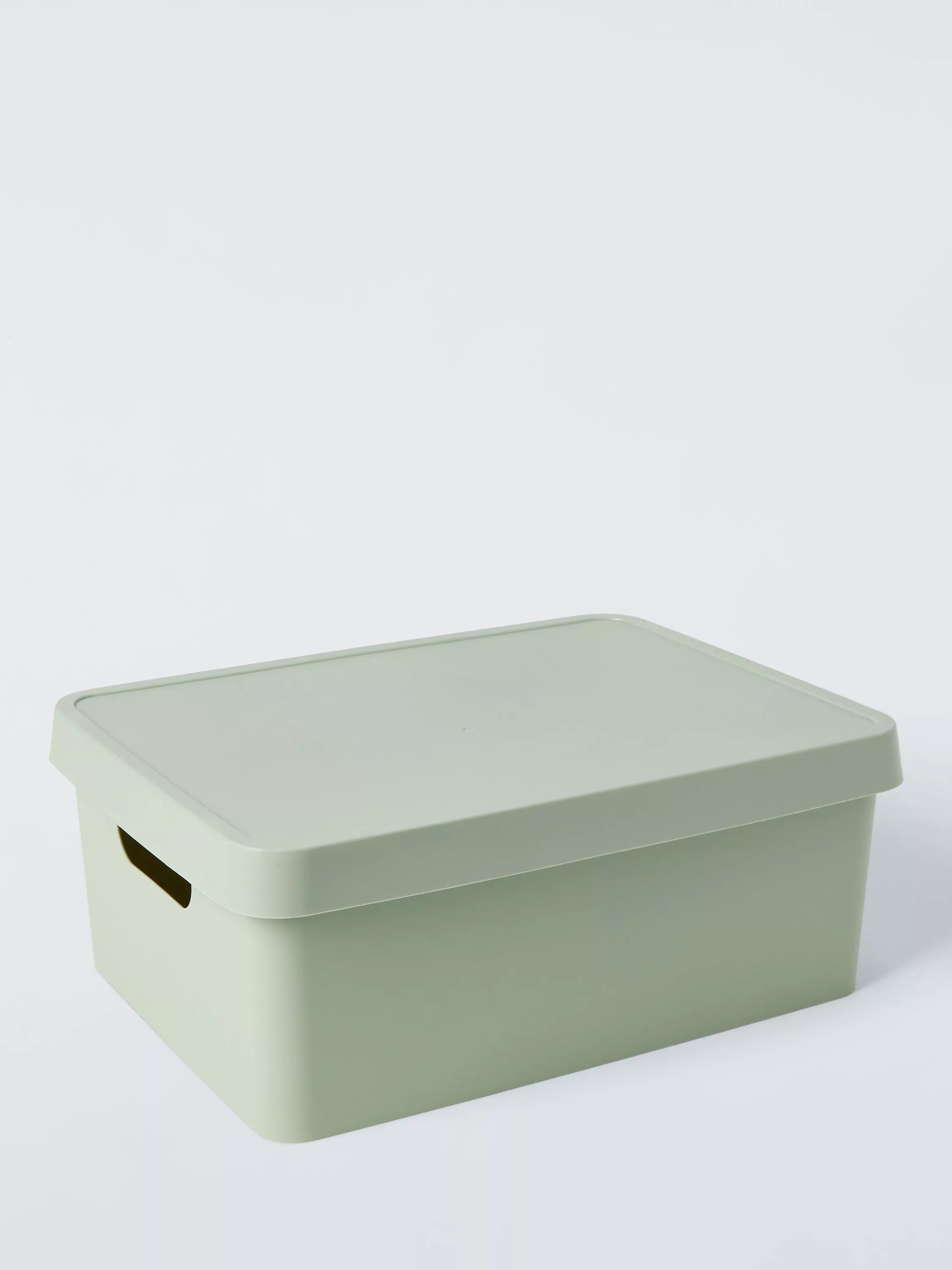 John Lewis Stapelbare Kunststoffbox mit Deckel, mittelgroß