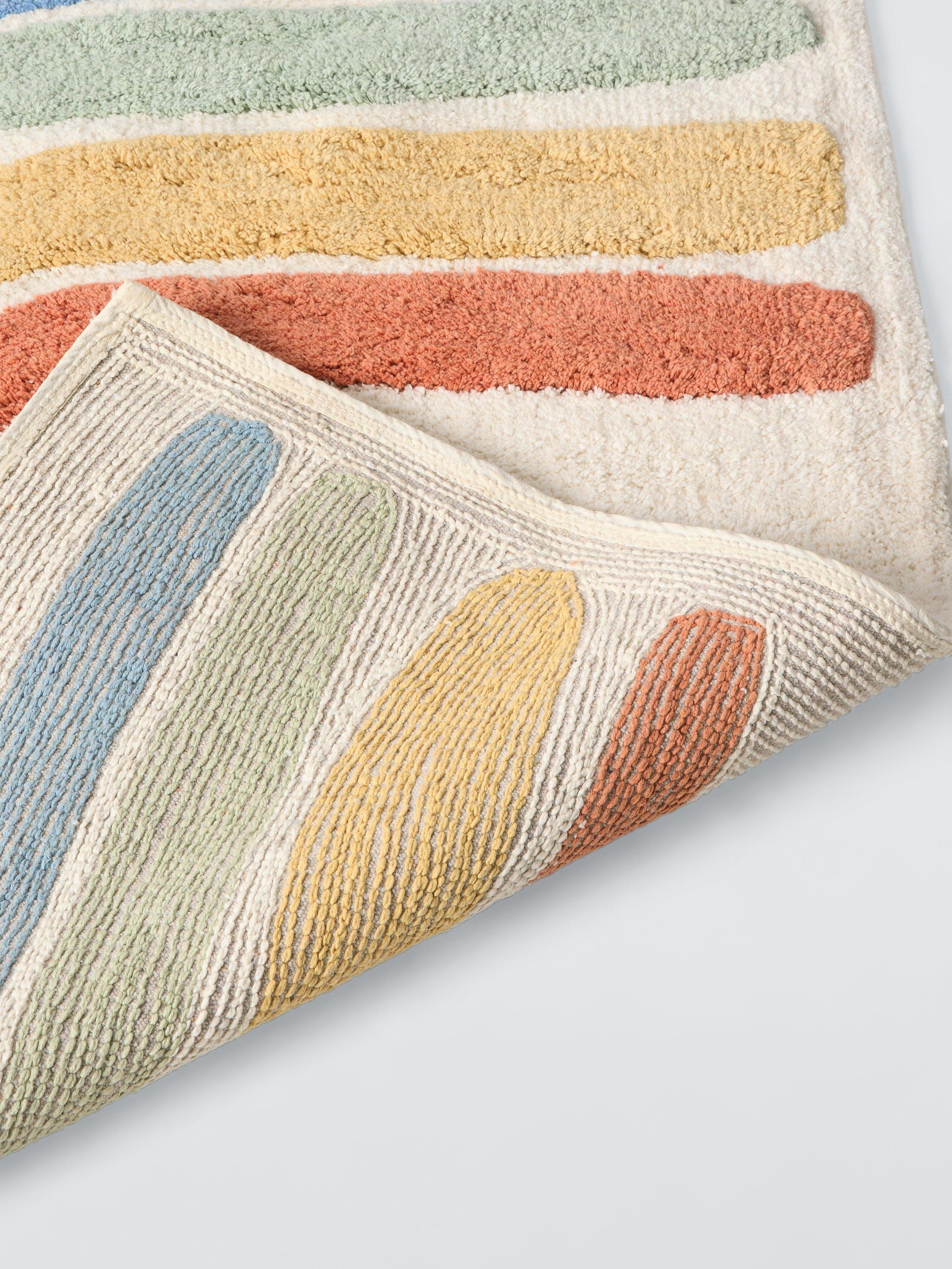 John Lewis Rainbow Cotton Multi Rug 100 x 75cm, UK version