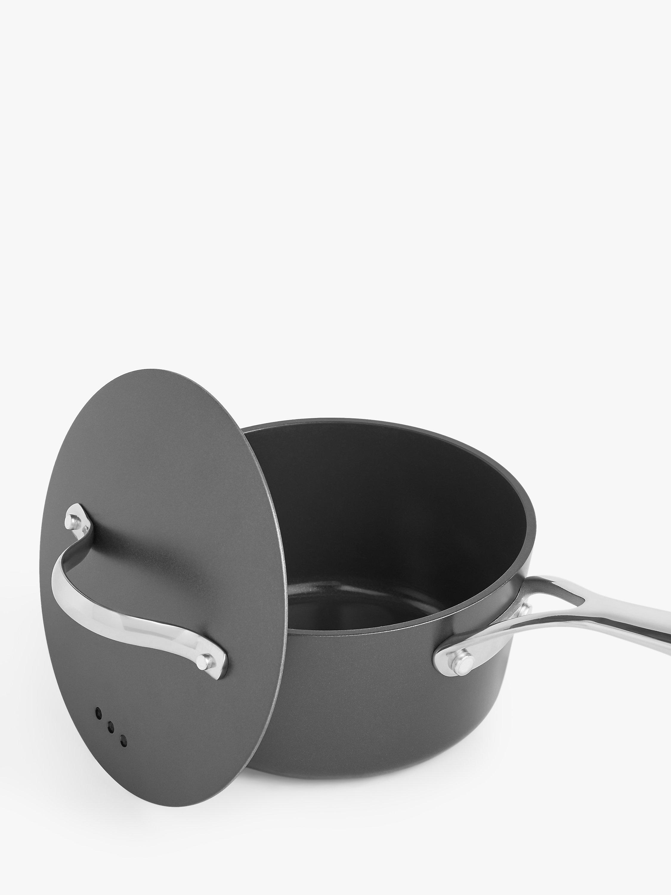 John Lewis aluminium ceramic non-stick saucepan set 3 piece, UK version