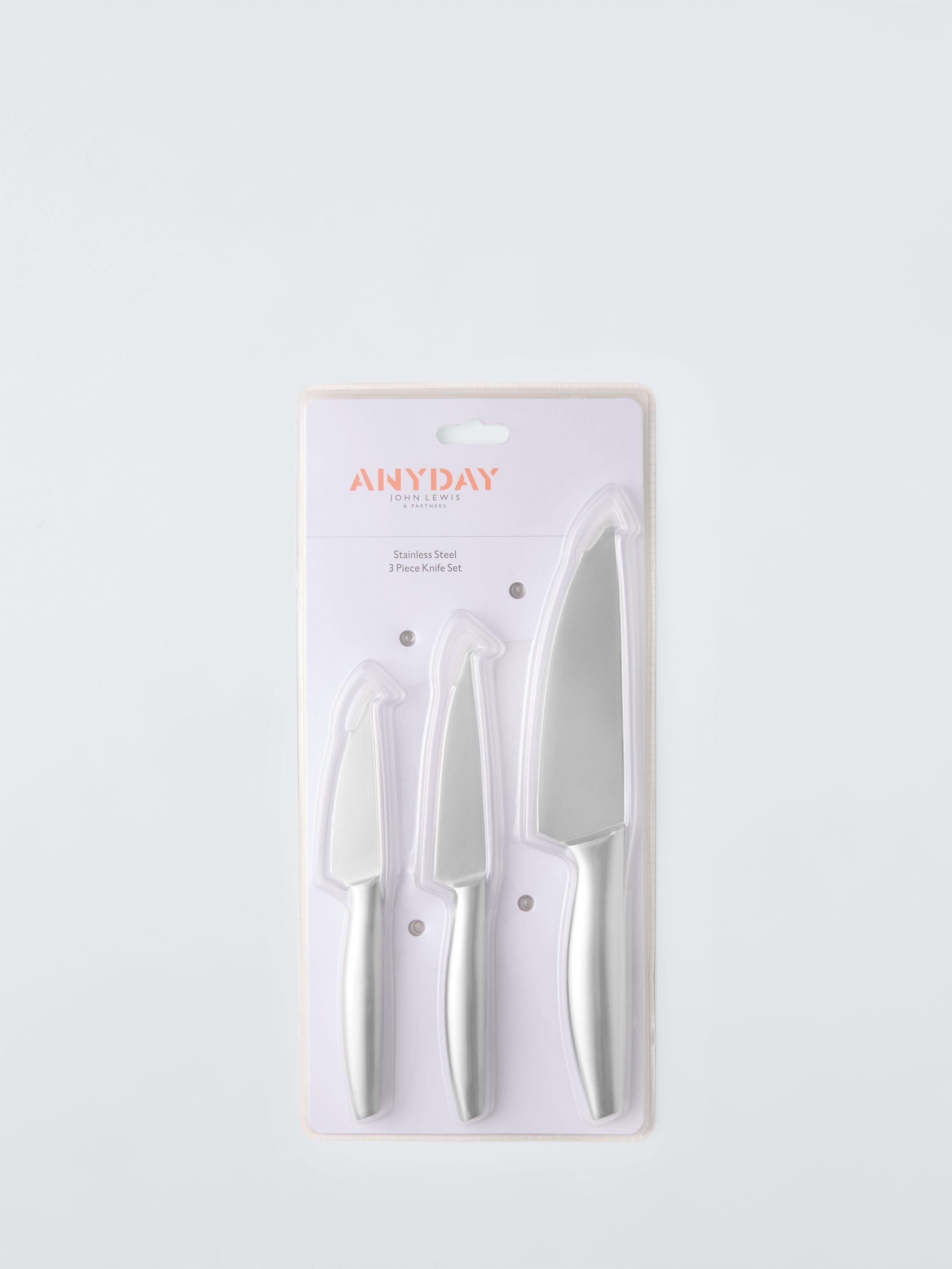 John Lewis ANYDAY Stainless Steel Kitchen Knife Set, 3 Piece