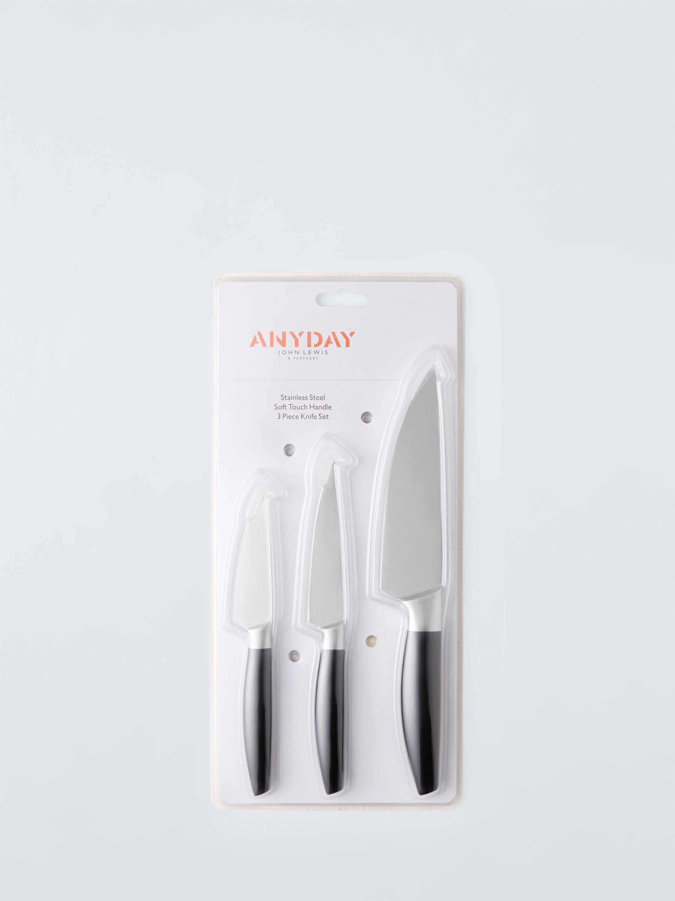 John Lewis kitchen knife set 3 piece (British brand)