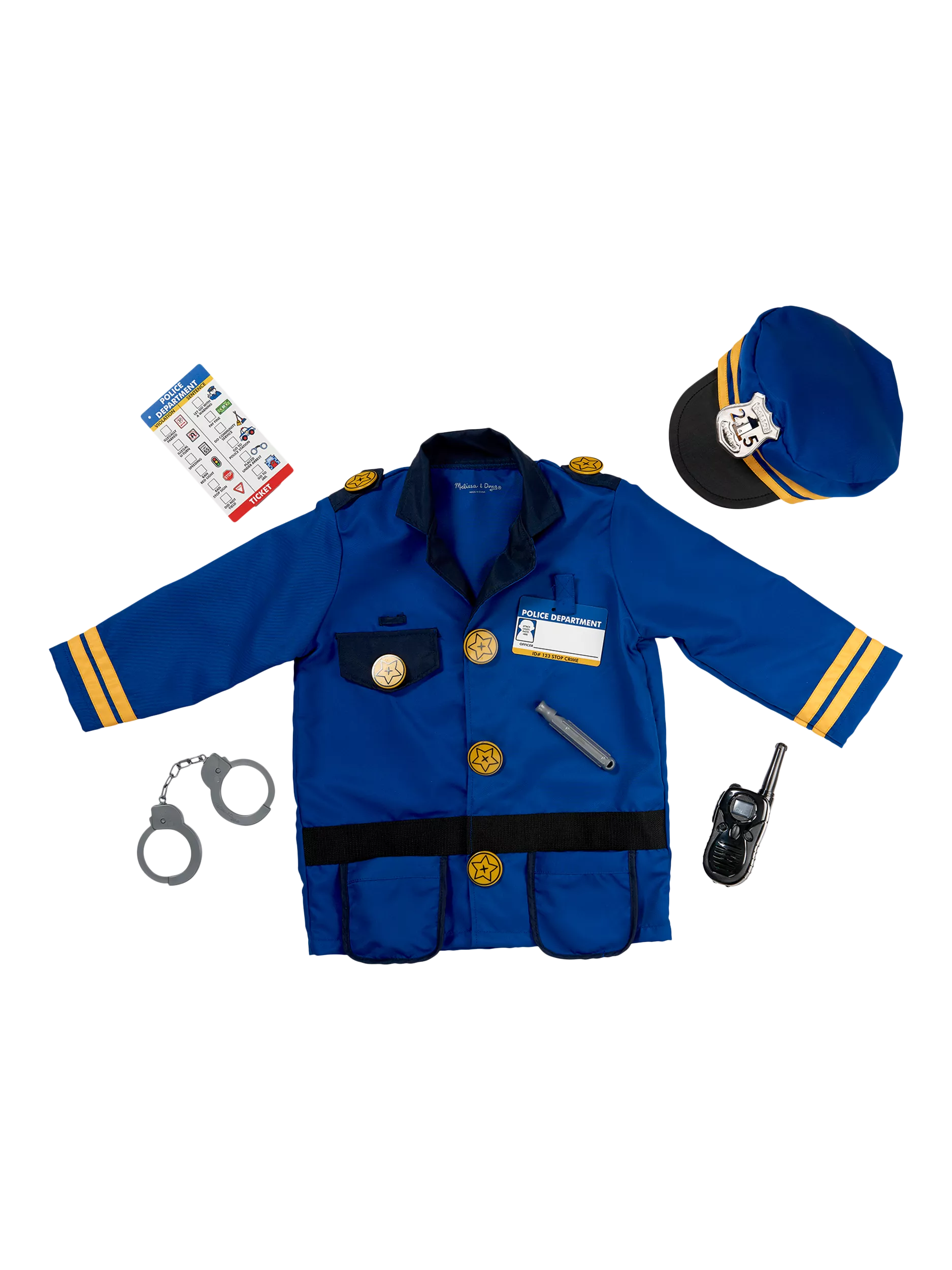 Melissa & Doug kids police officer costume 3 years, UK version