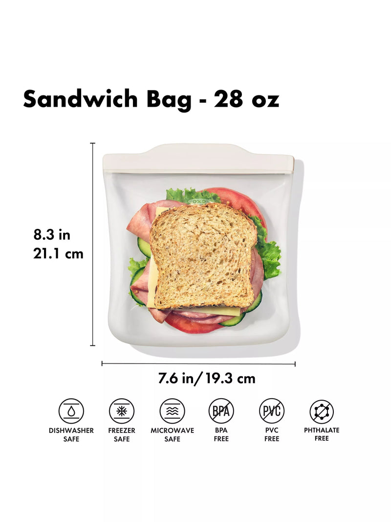 OXO reusable silicone sandwich bag 828ml - British product