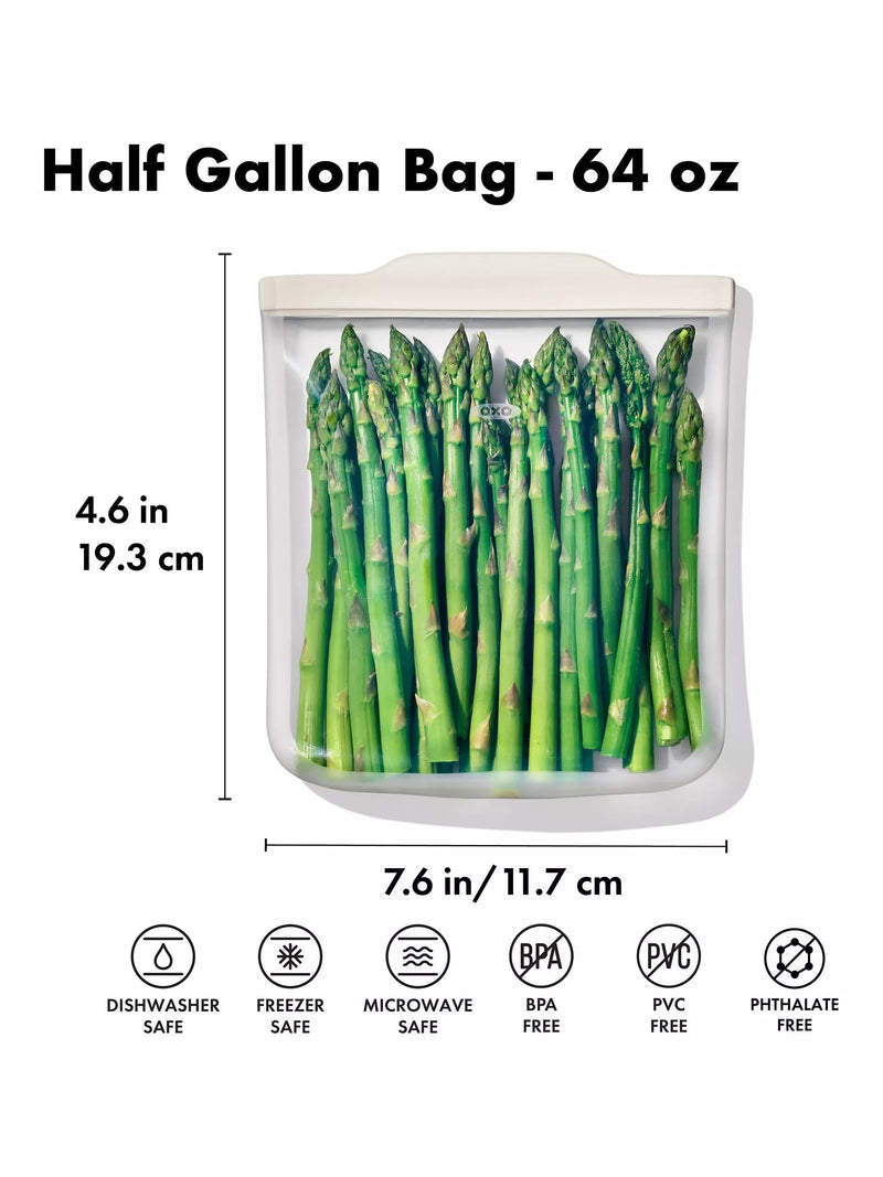 OXO Good Grips silicone bag 1.8L clear - British product